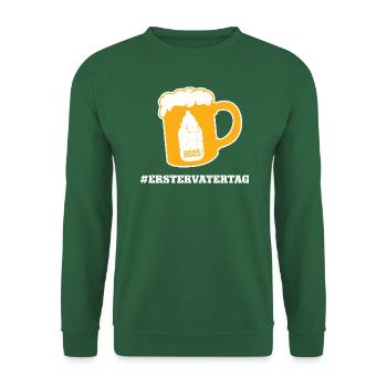 Vatertag #ERSTERVATERTAG Neuer Papa Vater Dad - Unisex Pullover - Grün - Vorne