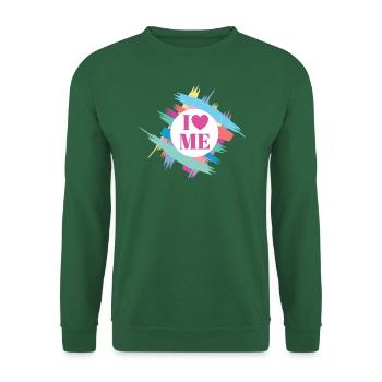 I Love Me Selbstvertrauen Ich Liebe Mich Herz - Unisex Pullover - Grün - Vorne