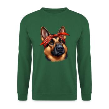 Berger Allemand Le Rappeur - Sweat-shirt Unisexe - vert foncé - Devant