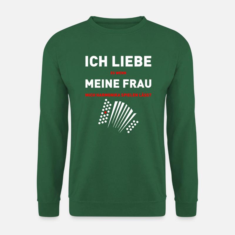 ich liebe meine frau weiss rot - Unisex Pullover - Grün