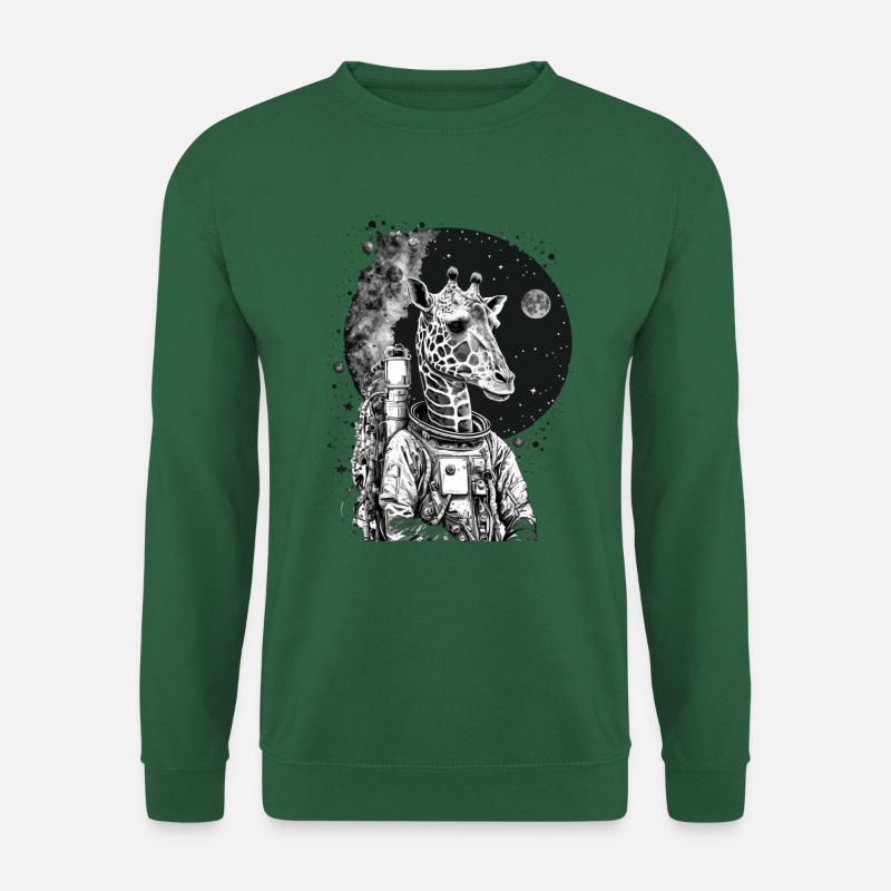 Giraffe in space - Unisex Sweatshirt - green