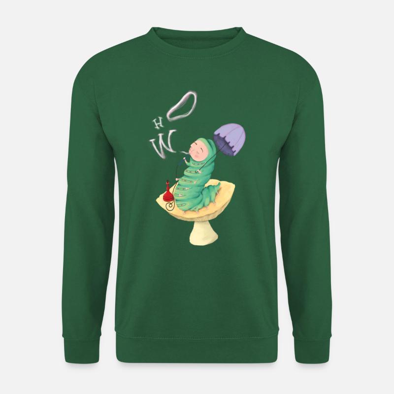Raupe rauchen - Unisex Pullover - Grün