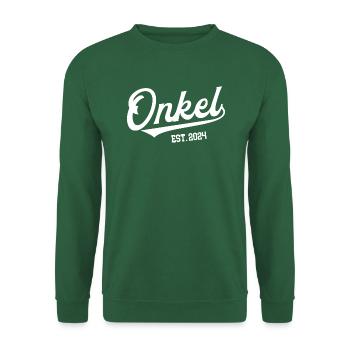 Onkel Werden 2024 Baby Verkündung Du Wirst Onkel - Unisex Pullover - Grün - Vorne