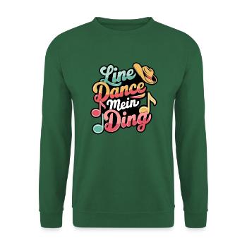 Line Dance mein Hobby - mein Ding - Unisex Pullover - Grün - Vorne