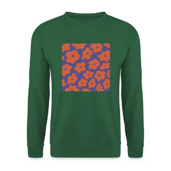 Flowers in a square - Unisex Pullover - Grün - Vorne