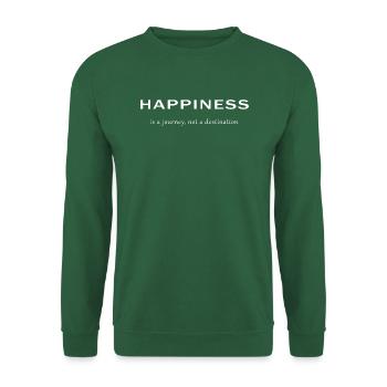 happiness journey destination geschenk - Unisex Pullover - Grün - Vorne