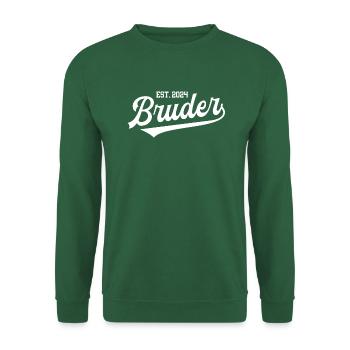 Bruder Werden 2024 Nachwuchs Geschwister Brüder - Unisex Pullover - Grün - Vorne