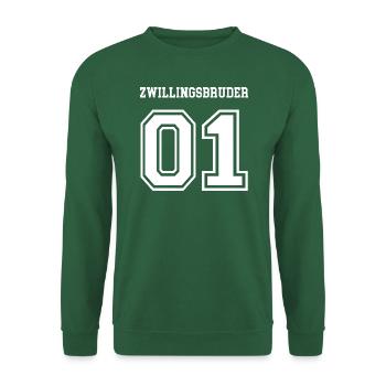 Zwillingsbruder 01 Outfit Partnerlook Zwillinge - Unisex Pullover - Grün - Vorne