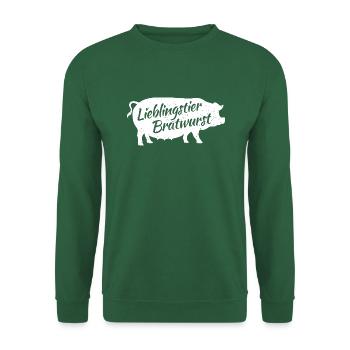 Bratwurst Liebhaber Grillen Fleischliebhaber Wurst - Unisex Pullover - Grün - Vorne