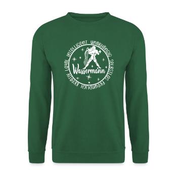 Sternzeichen Tierkreiszeichen Wassermann - Unisex Pullover - Grün - Vorne