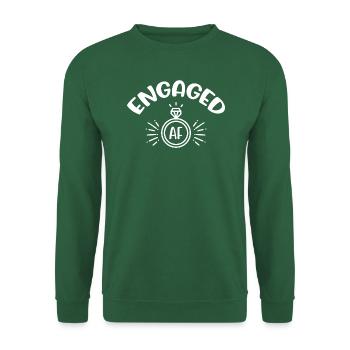 Engaged Verlobung Antrag Verlobte Verlobter Heirat - Unisex Pullover - Grün - Vorne