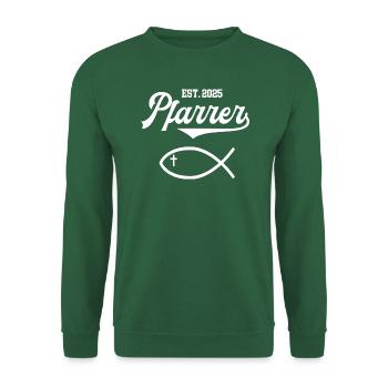 Pfarrer 2025 Fisch Christen Symbol Christentum - Unisex Pullover - Grün - Vorne