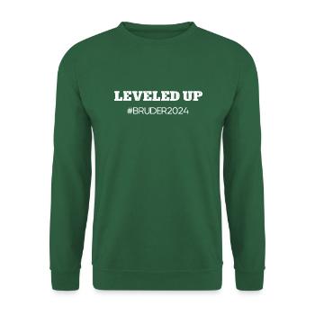 Bruder 2024 Leveled Up to Brother Baby Geschwister - Unisex Pullover - Grün - Vorne