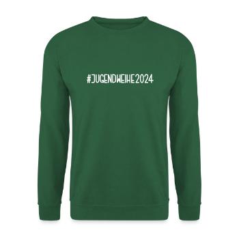 Jugendweihe 2024 Endlich Erwachsen Jugendfeier 24 - Unisex Pullover - Grün - Vorne
