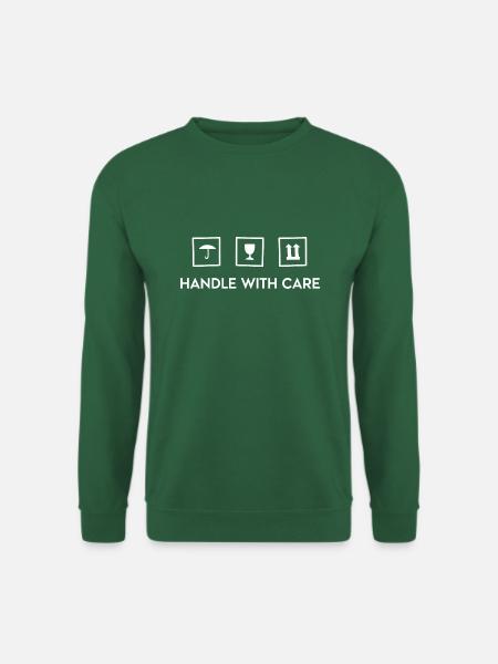 Vorsicht Zerbrechlich Paket Sensibel Zerbrechlich - Unisex Pullover - Grün