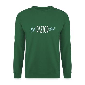 Pastor 2025 Jubiläum Geburtstag Kirche Geistlicher - Unisex Pullover - Grün - Vorne