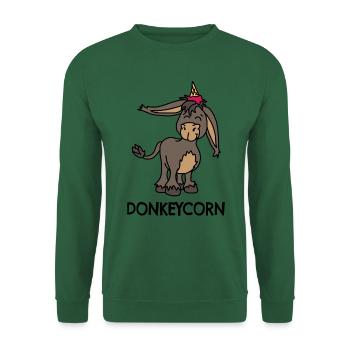Donkey unicorn donkeycorn - Unisex Sweatshirt - green - Front
