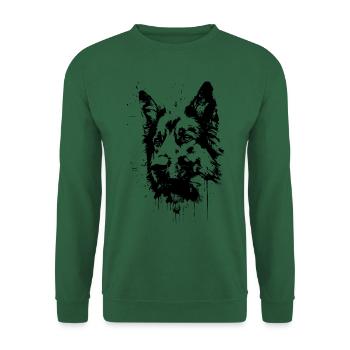 German shepherd - Unisex Sweatshirt - green - Front