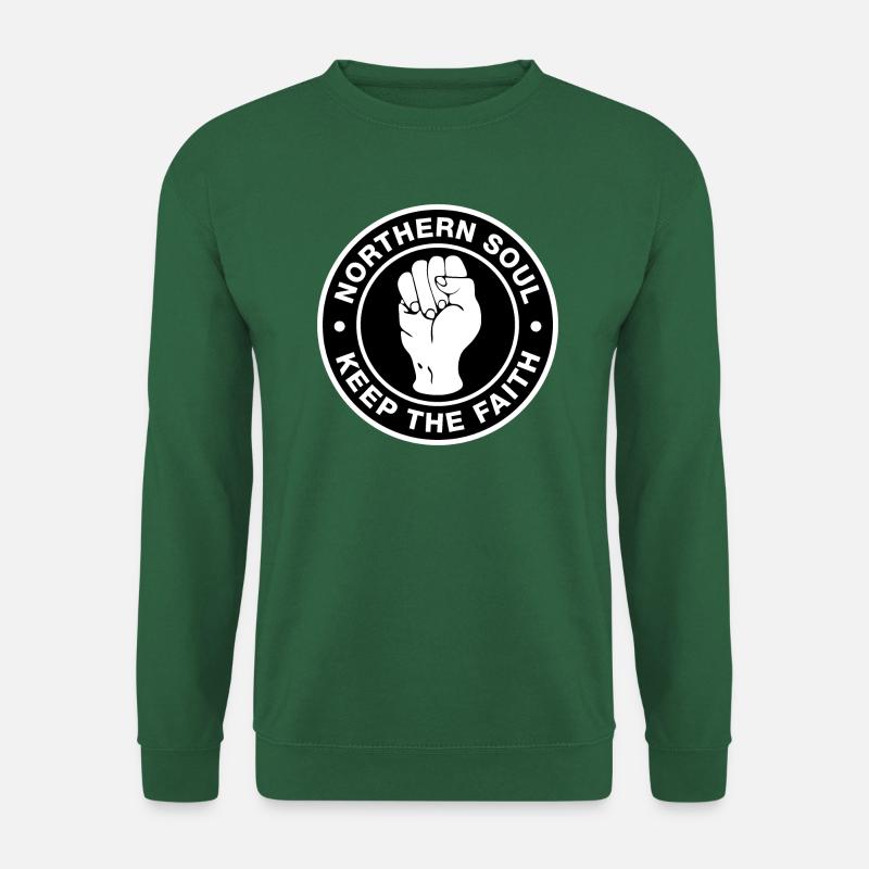 Northern Soul - Behalte den Glauben - Schwarzes Logo - Unisex Pullover - Grün