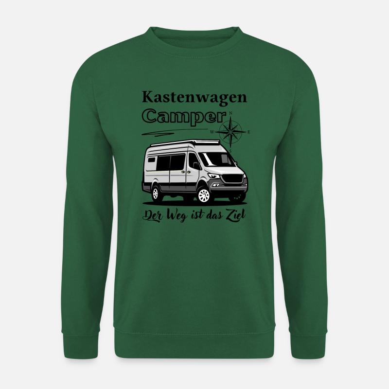 Camper-Kastenwagen Wohnmobil Spruch + Motiv - Unisex Pullover - Grün