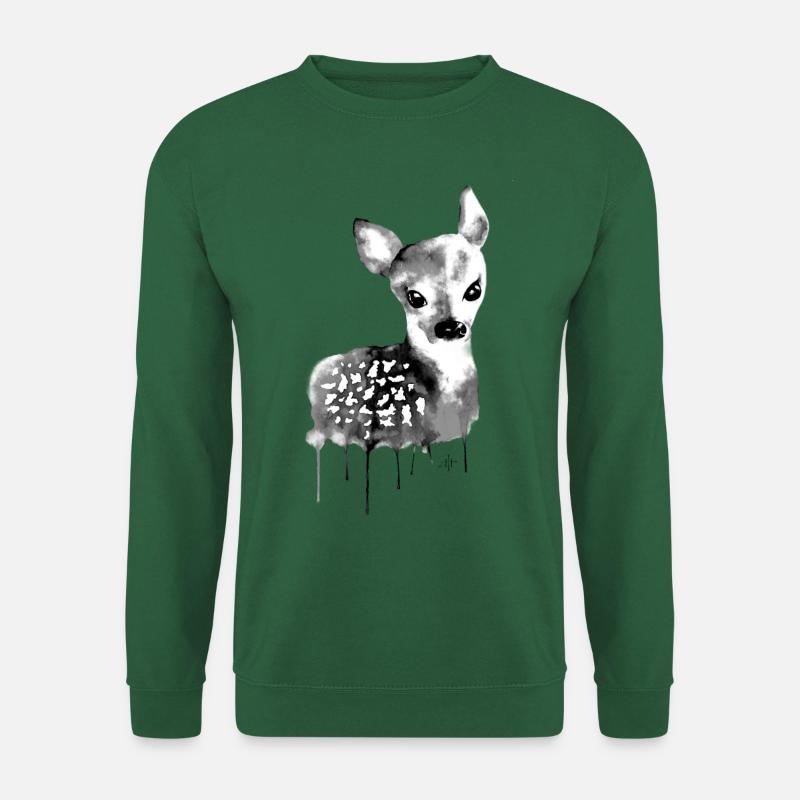 Deer Black & White - Unisex Sweatshirt - green