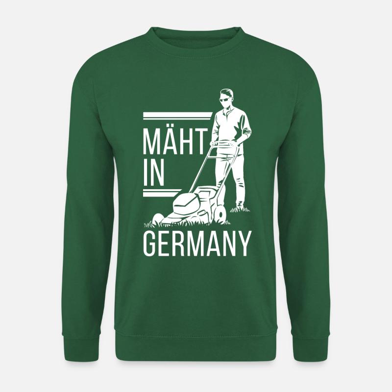 Mäht in Germany | Gärtner Rasen Garten Sprüche - Unisex Pullover - Grün