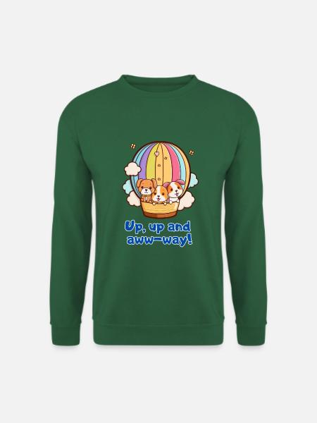 En haut, en haut et en mal! - Sweat-shirt Unisexe - vert foncé