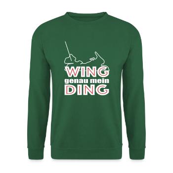 Motorrad Biker Spruch Goldwing Gold Wing mein Ding - Unisex Pullover - Grün - Vorne