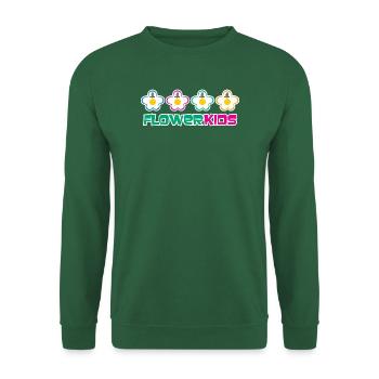 FLOWERKIDS (logo de la rangée) - Sweat-shirt Unisexe - vert foncé - Devant