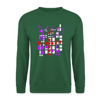 Pixel a Pixelworld Abstract City Kypto Style - Unisex Sweatshirt - green - Front