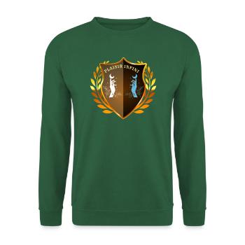 PLAISIR INFINI Bouclier Astrale (1) - Sweat-shirt Unisexe - vert foncé - Devant