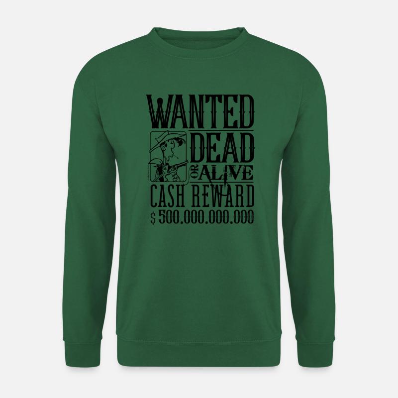 Lucky Luke Wanted Steckbrief - Unisex Pullover - Grün