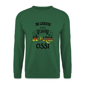 DDR Geschenk Ossi Ostdeutschland 70. Geburtstag - Unisex Pullover - Grün - Vorne