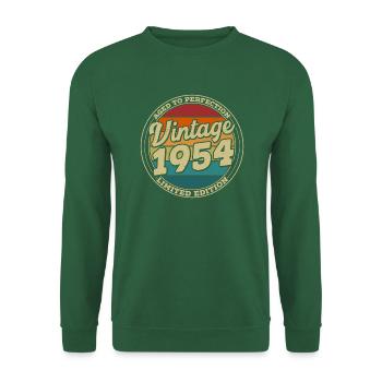 Vintage born in 1954 birthday gift - Unisex Sweatshirt - green - Front