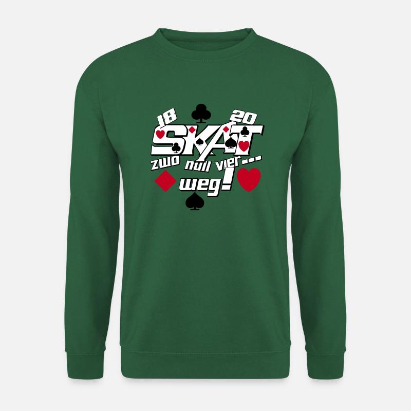 Skatspieler, Skat Weg! - Unisex Pullover - Grün