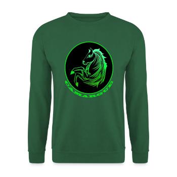 Cheval de Camargue vert fluo - Sweat-shirt Unisexe - vert foncé - Devant