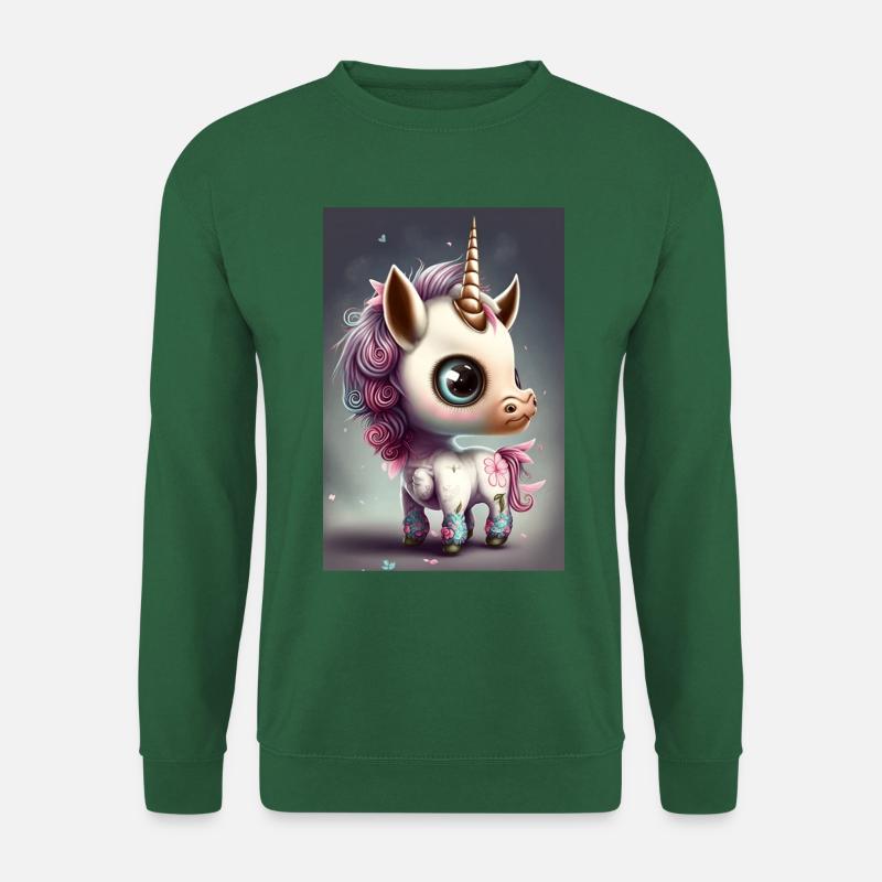 Chibi Einhorn - Unisex Pullover - Grün