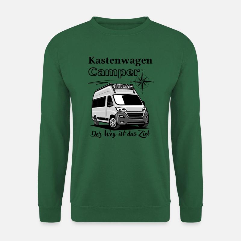 Camper-Kastenwagen Wohnmobil Spruch + Motiv - Unisex Pullover - Grün
