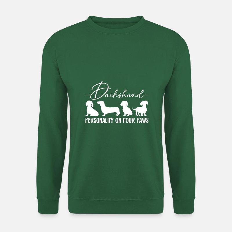 Dackel Persönlichieit auf vier Pfoten - Unisex Pullover - Grün
