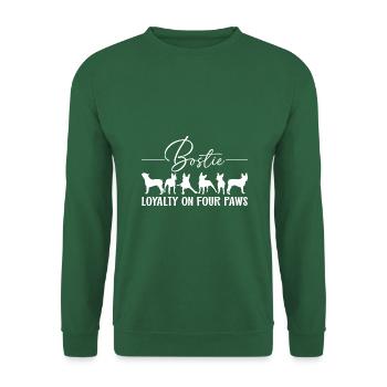 Bostie Boston Terrier fidélité sur quatre pattes - Sweat-shirt Unisexe - vert foncé - Devant