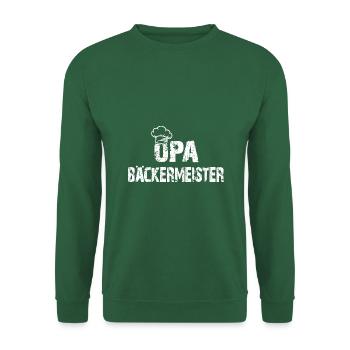 Opa ist Bäckermeister mit Bäckermütze - Unisex Pullover - Grün - Vorne