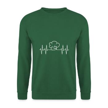 Heart Line and Baker's Hat Baking with Heart - Unisex Sweatshirt - green - Front