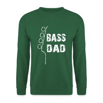 Papa joue de la basse - Bass Dad - Sweat-shirt Unisexe - vert foncé - Devant