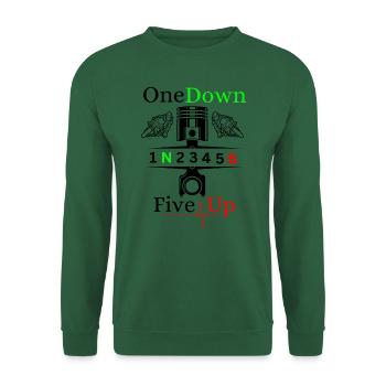 Motorrad Gänge Schaltung 1N23456 - Unisex Pullover - Grün - Vorne