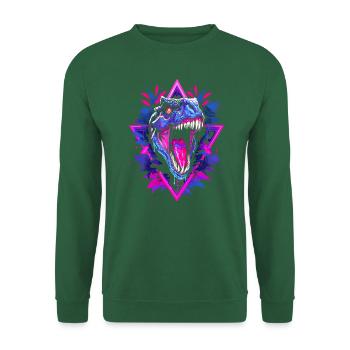 Synthwave Raptor - Unisex Sweatshirt - green - Front