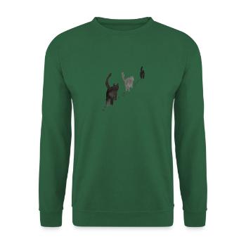 black cats - Unisex Sweatshirt - green - Front