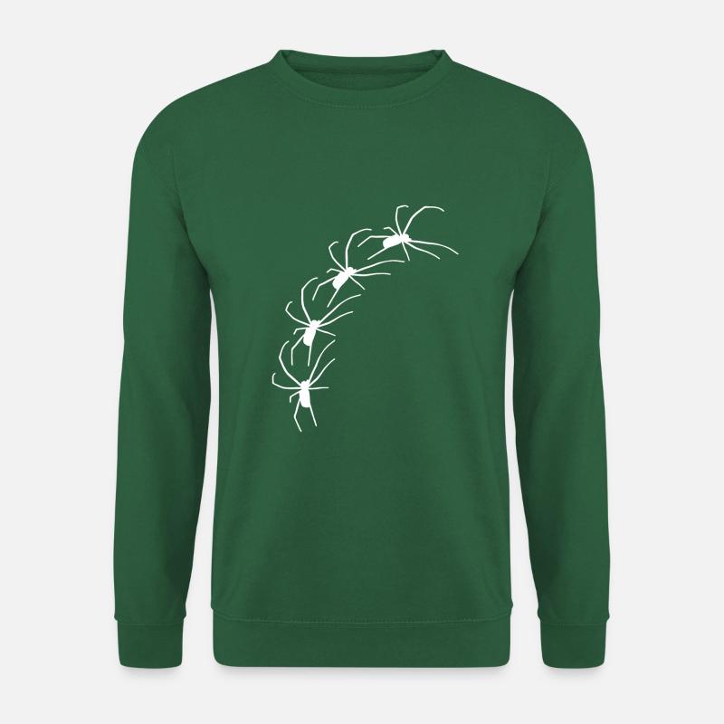 Large spiders crawl diagonally - Unisex Sweatshirt - green