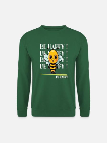 Niedliche Biene Be Happy - Unisex Pullover - Grün