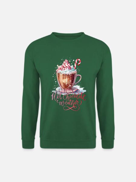 Hot chocolate xmas Weihnachten winter Kakao - Unisex Pullover - Grün