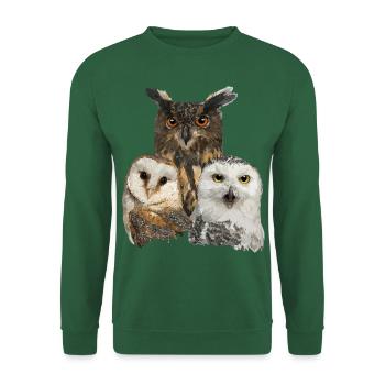 Owls - Unisex Sweatshirt - green - Front